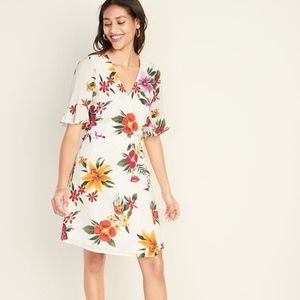Off White Floral Dress NWT